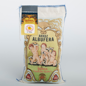 Arroz Variedad Albufera La Perla 1 kg formato tela.