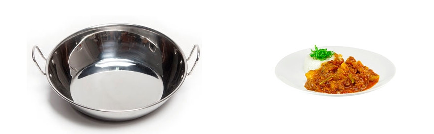 Sartenes hondas inoxidables con fondo termodifusor